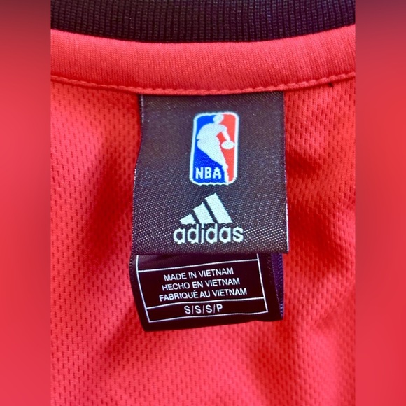 Red/Black/Gray Women's Adidas NBA for Her Sleeveless Tank Basketball Jersey NWOT - Picture 7 of 9
